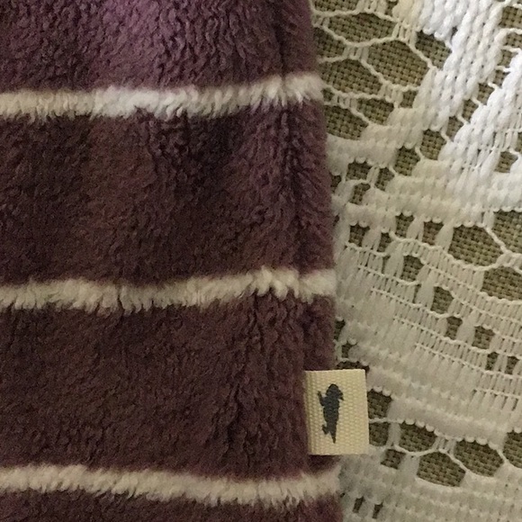 Toad & Co soft purple and white stripe pullover with front pocket, oversized - Picture 12 of 15